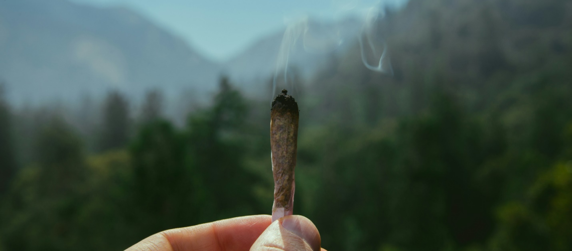 A person holding a joint.